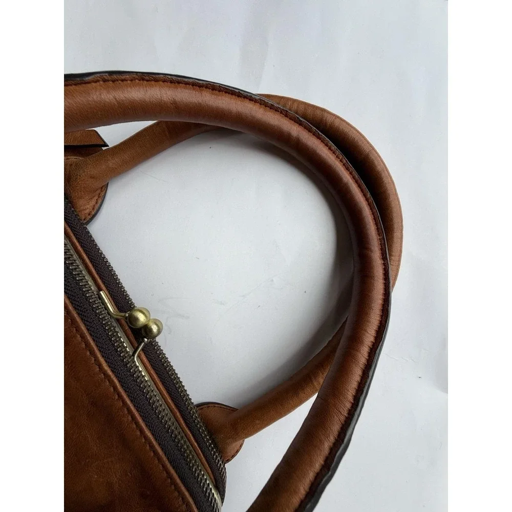 Vintage Hayden Harnett Shoulder Bag Brown Leather